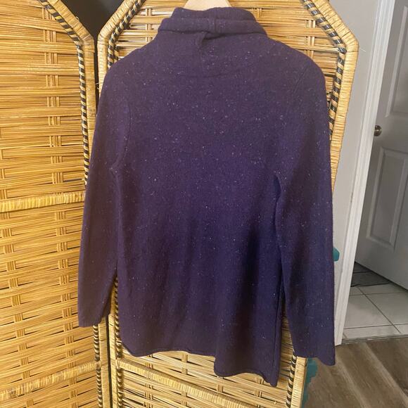 J. Jill Italian Yarn Wool Cashmere Sweater XS Purple Speckled Craft / Upcycle - Picture 7 of 8